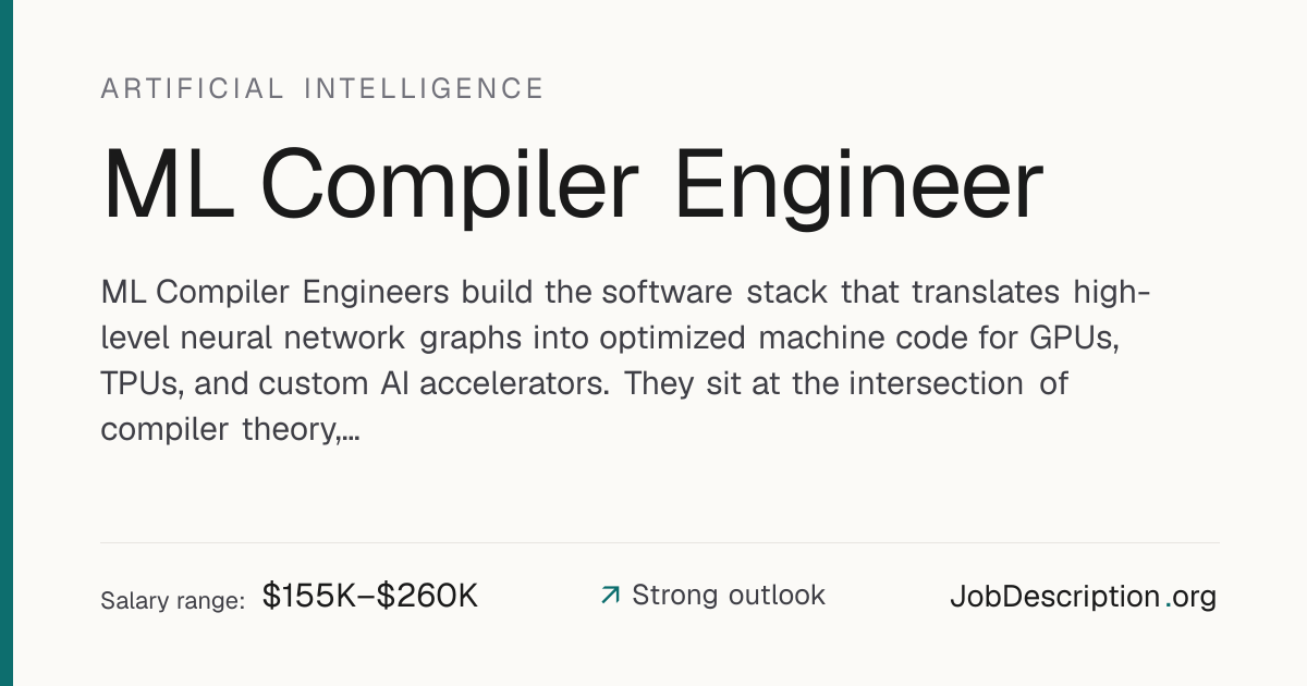 ML Compiler Engineer Job Description, Salary & Career Outlook ...