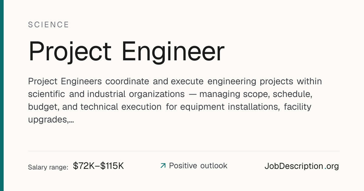 Project Engineer Job Description, Salary & Career Outlook ...